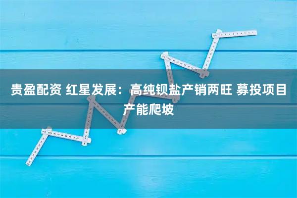 贵盈配资 红星发展：高纯钡盐产销两旺 募投项目产能爬坡
